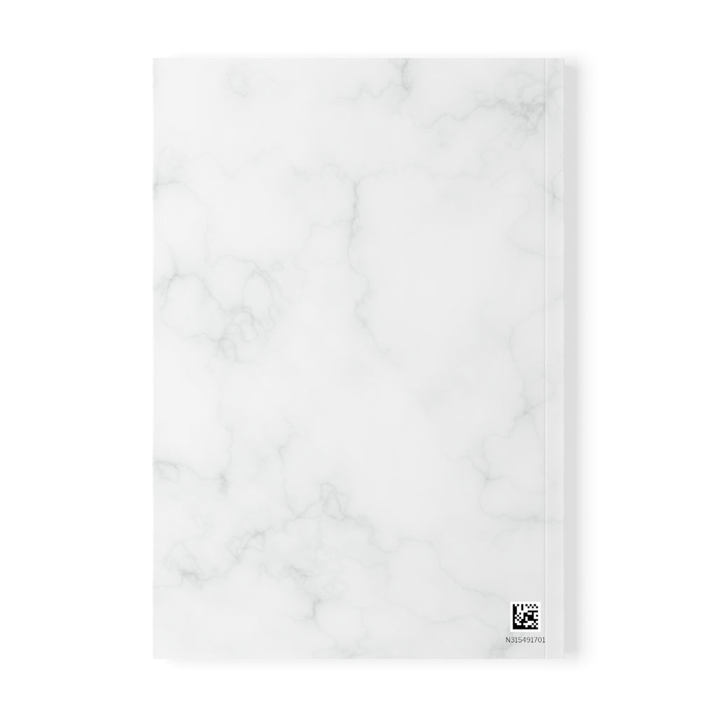 Marble Floral Notebook — "Spiral Notebook" A5 Softcover Journal