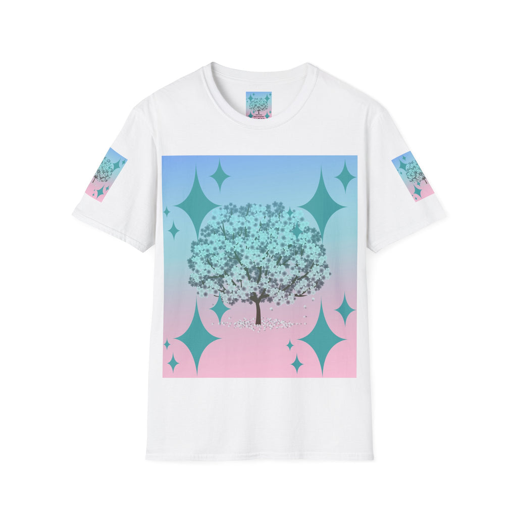 Pastel Tree Graphic T-Shirt — Sparkle Stars Nature Tee