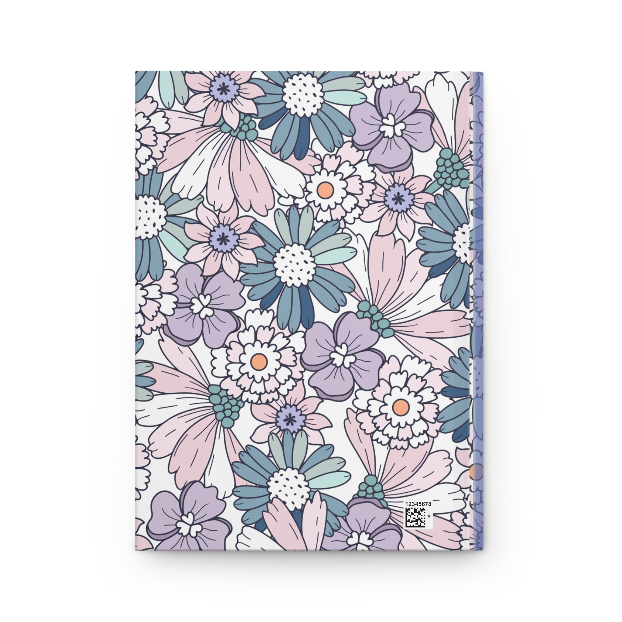 Floral Meadow Hardcover Journal — Pastel Ditsy Flower Notebook