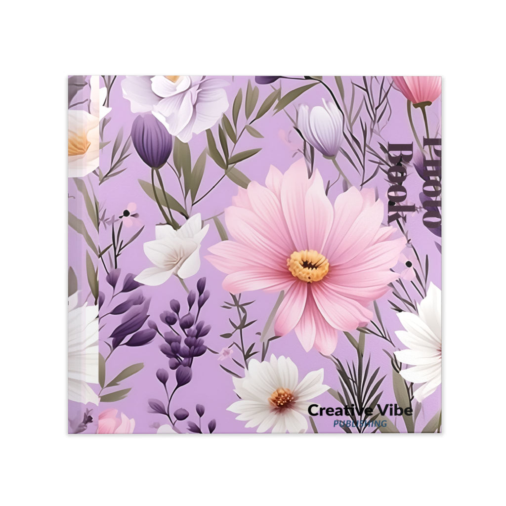 Hardcover Photo Book — Floral Lavender Memory Album