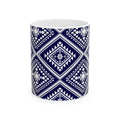 Navy Geometric Aztec Ceramic Mug (11oz & 15oz)