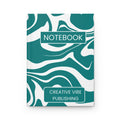 Teal Marble Hardcover Notebook — "Notebook" Creative Vibe Journal