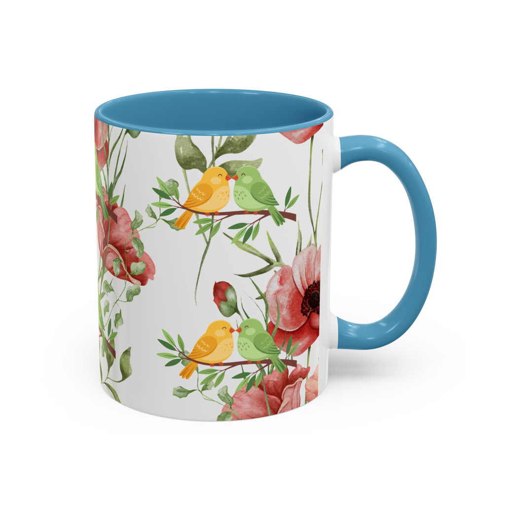 Floral Birds Accent Coffee Mug – Spring Garden 11/15oz