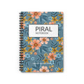 Floral Spiral Notebook — Blue Vintage Flower Journal (Ruled)