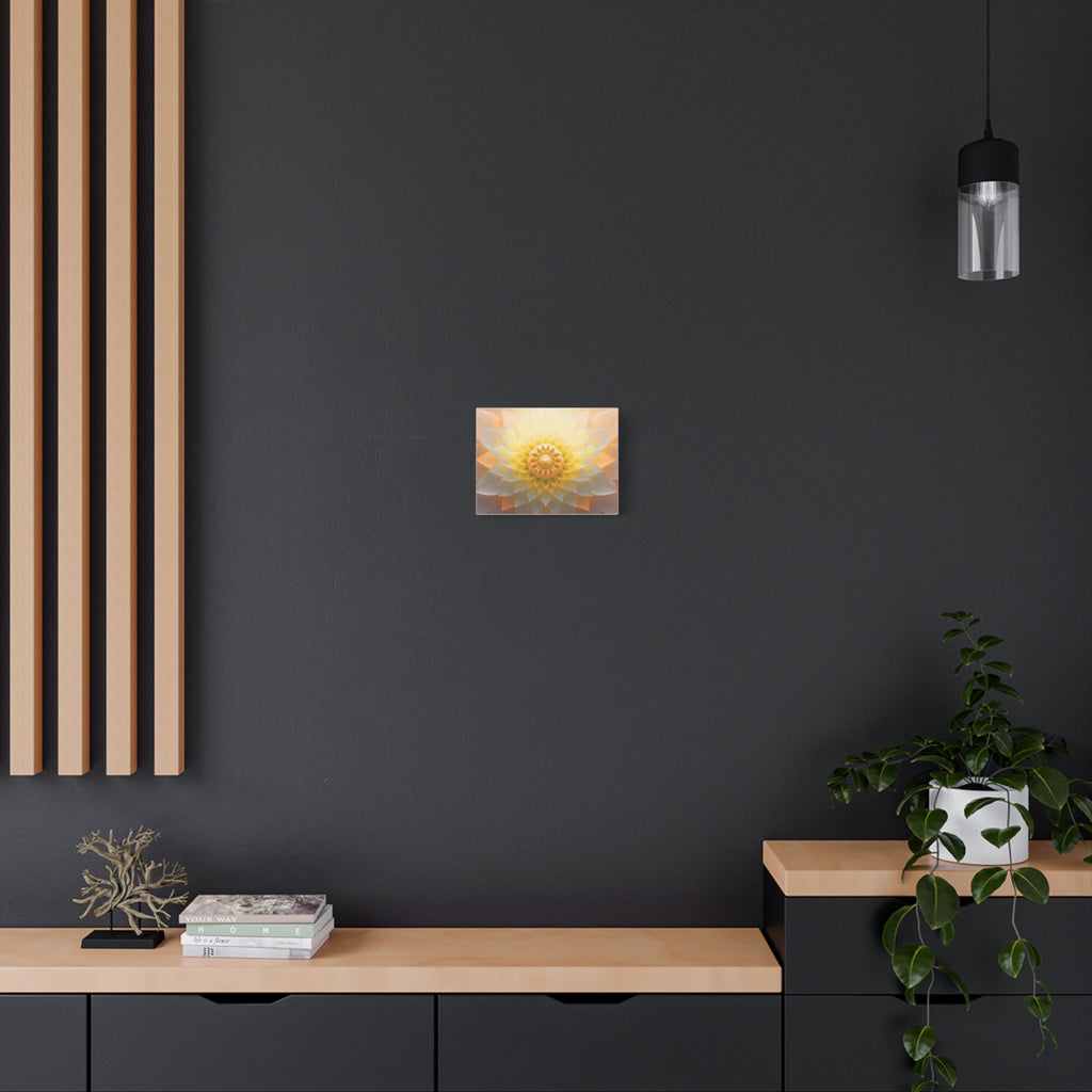 Golden Lotus Mandala Matte Canvas Wall Art — Stretched 1.25"
