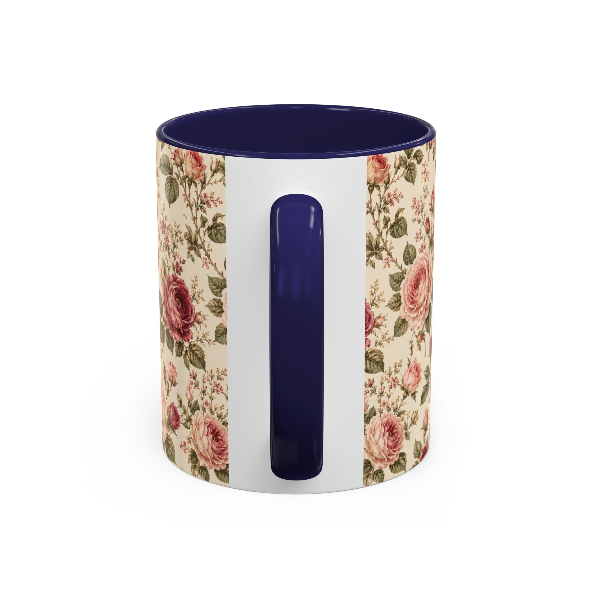 Vintage Rose Accent Coffee Mug – Floral 11/15oz