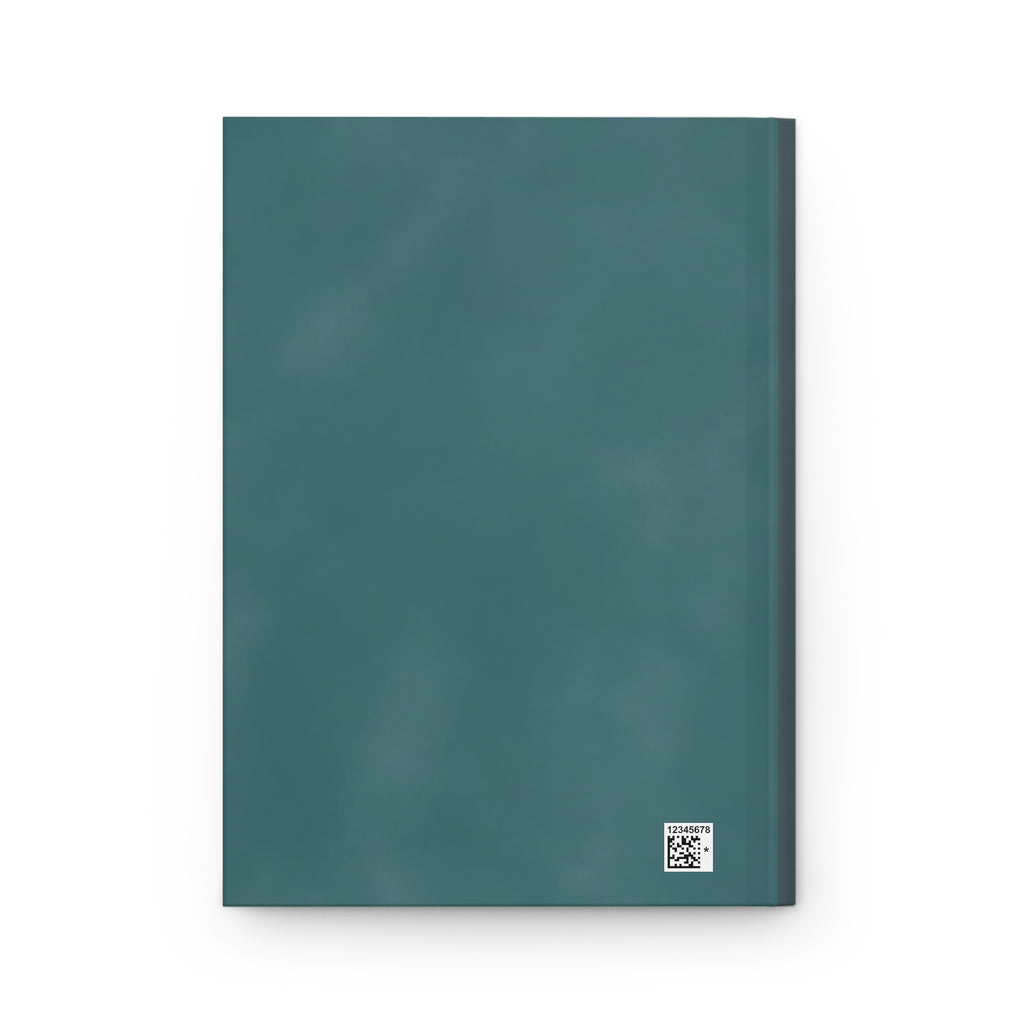 Notebook Hardcover Journal — 150 Ruled Pages, Teal Creative Vibe Notebook