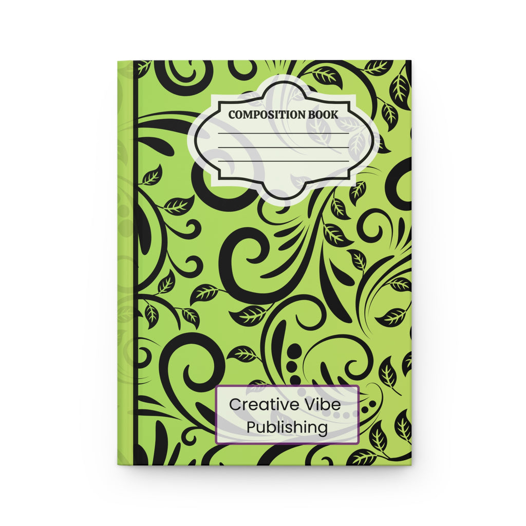Green Floral Hardcover Journal — Nature-Inspired Notebook