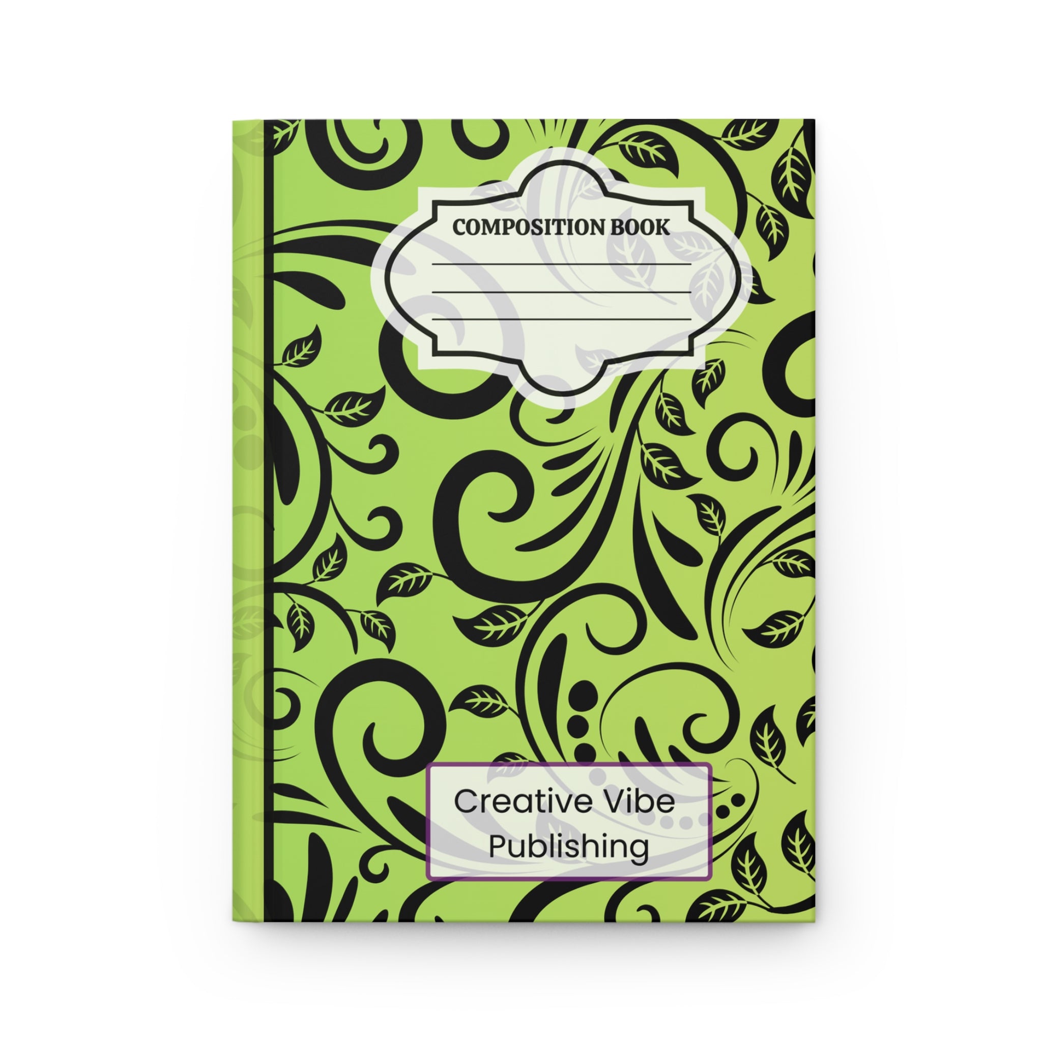 Green Floral Hardcover Journal — Nature-Inspired Notebook