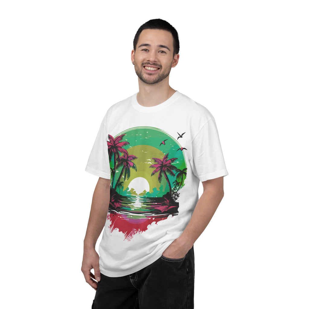 T-Shirt — Tropical Sunset Palm Beach Graphic Tee