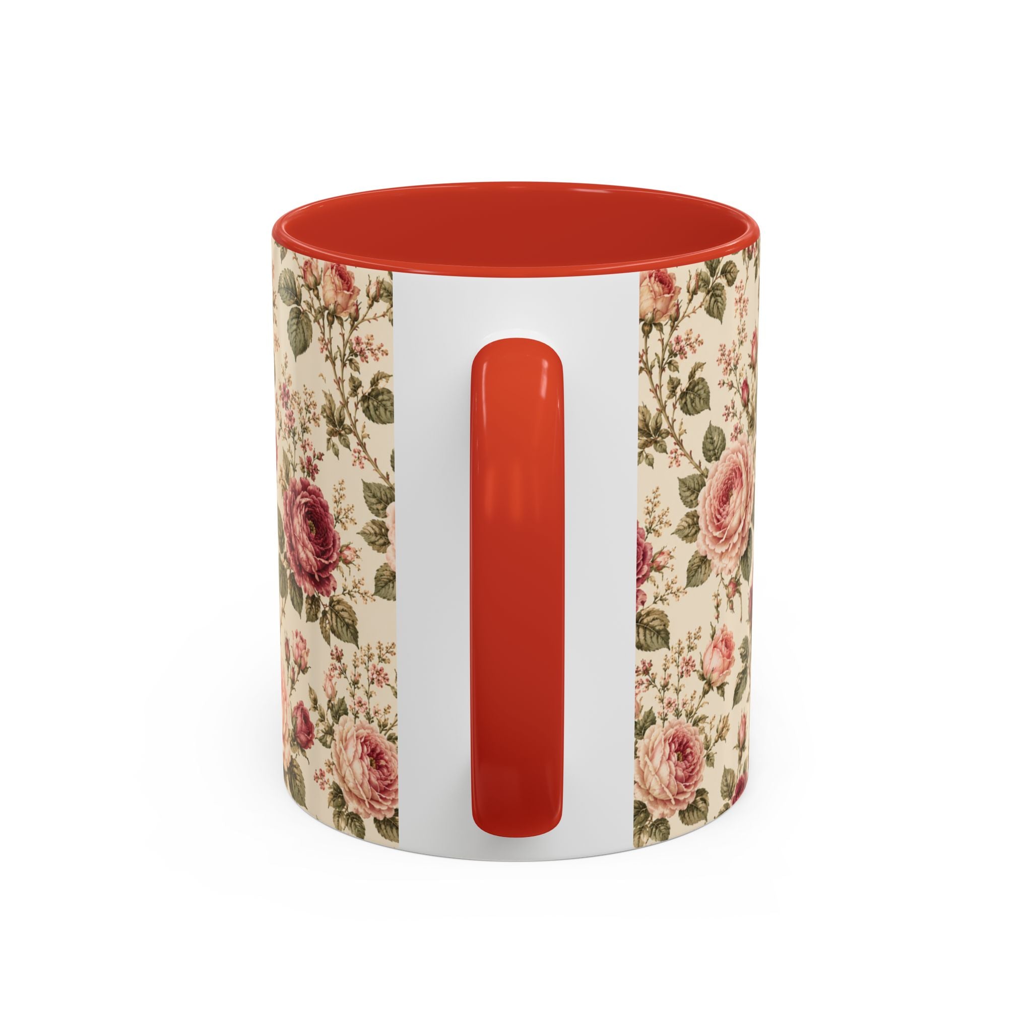 Vintage Rose Accent Coffee Mug – Floral 11/15oz