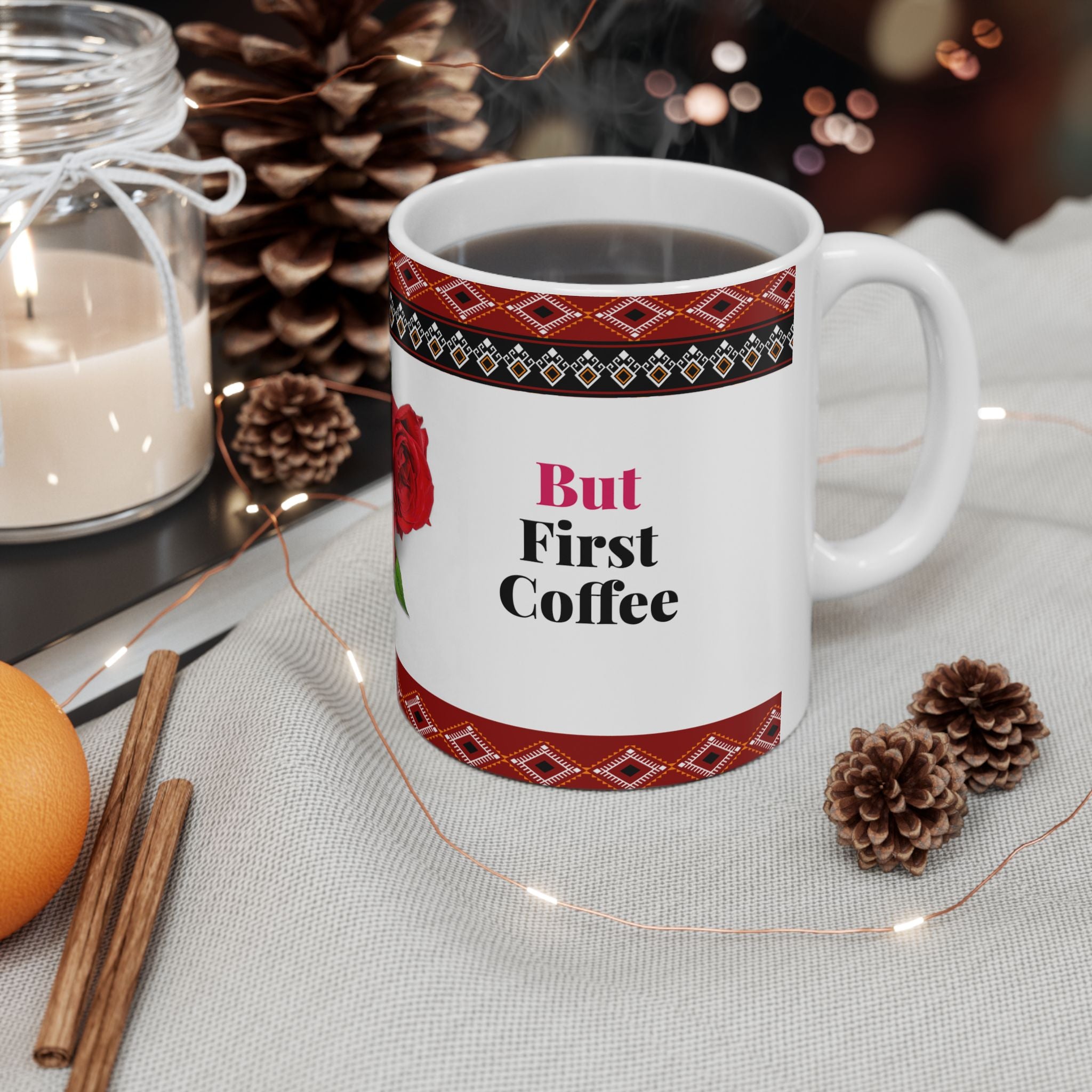 Romantic Red Rose Ceramic Mug — "I Love You" Coffee Cup (11oz, 15oz)