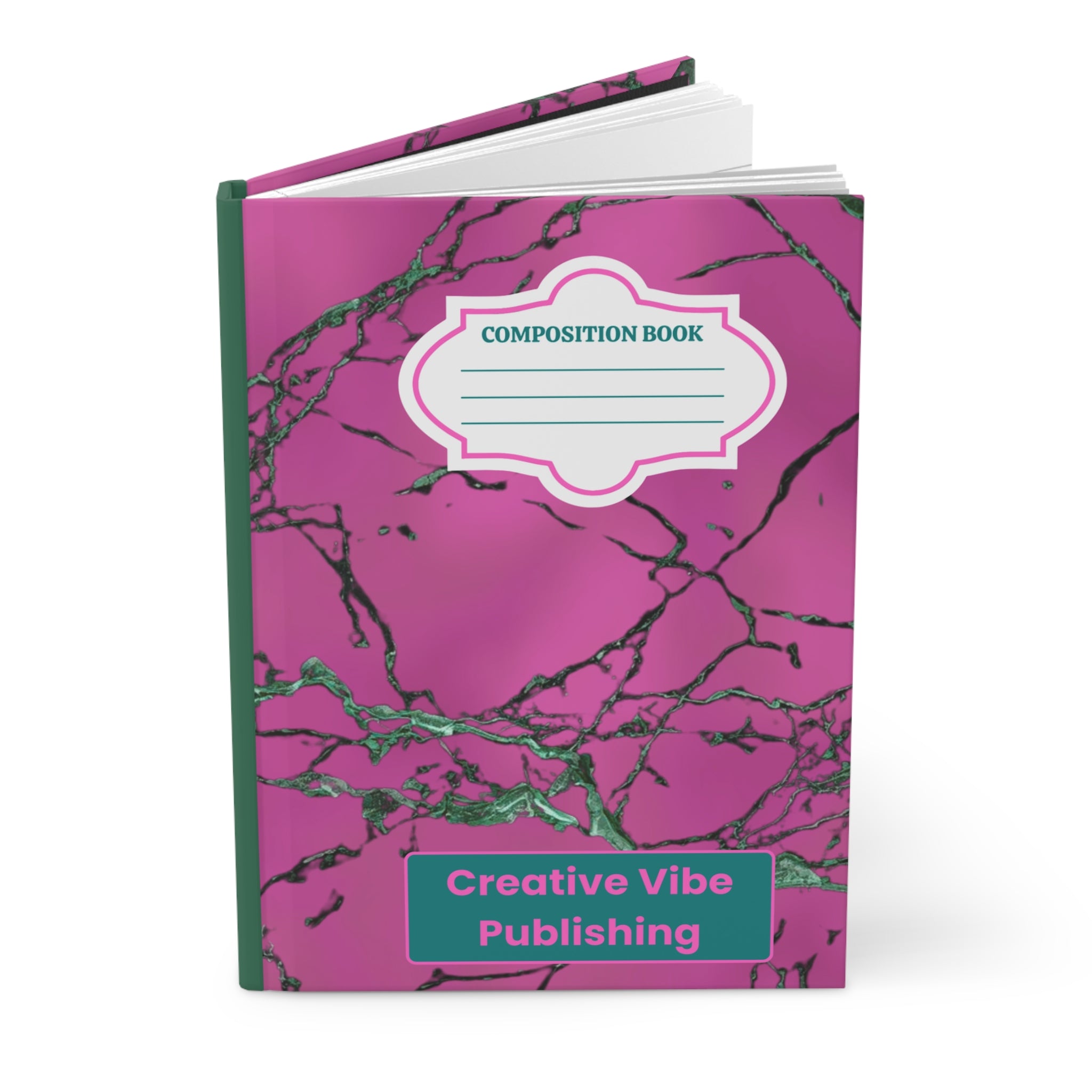 Pink Marble Hardcover Journal — Aesthetic Writing Notebook
