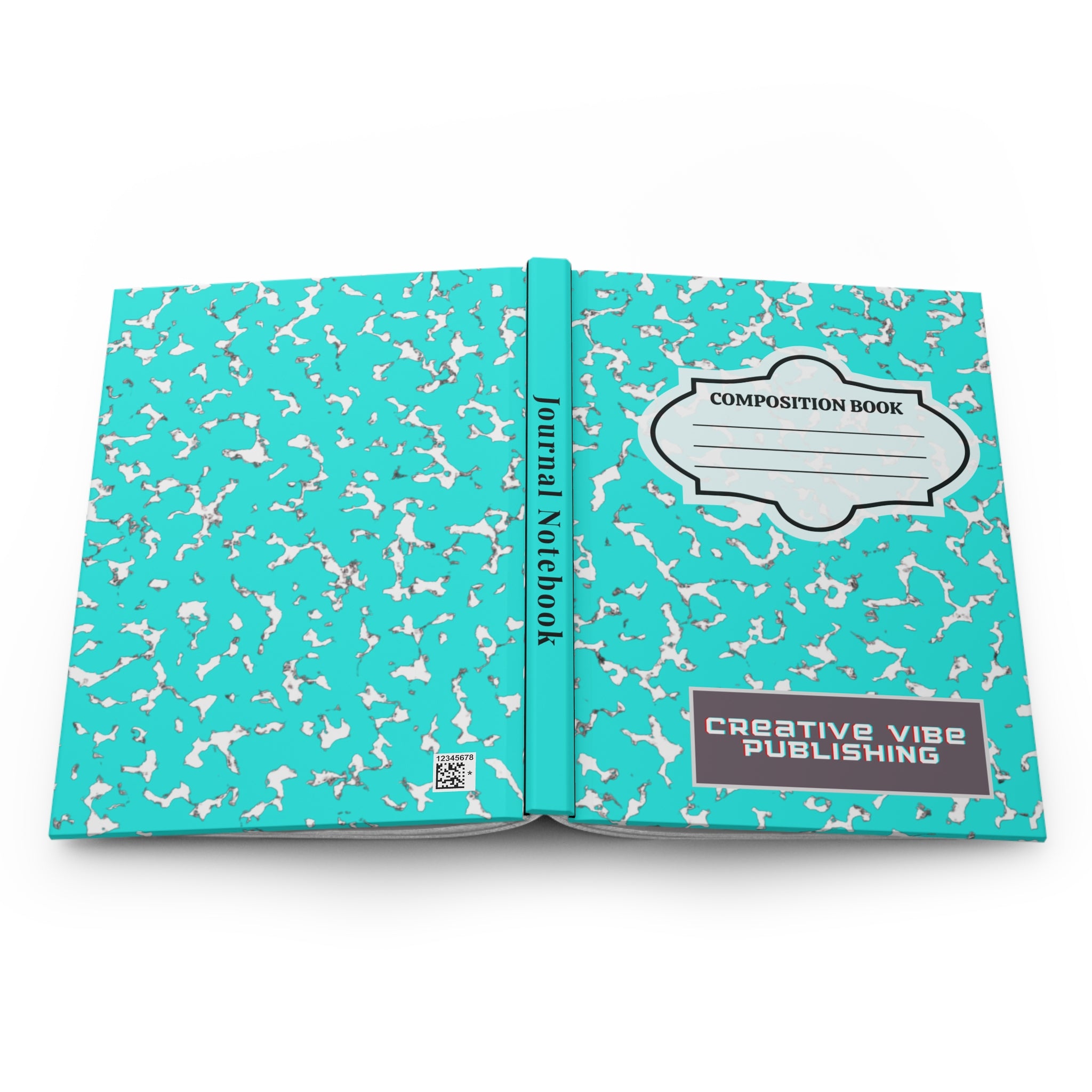 Teal Composition Hardcover Journal — 'Composition Book' Labeled Notebook for School, Notes & Creative Writing