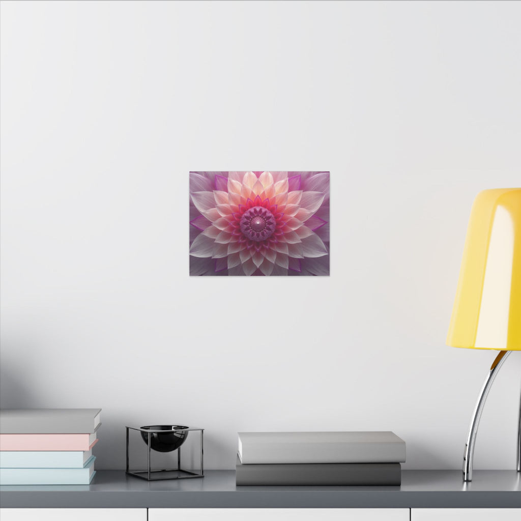 Pink Lotus Mandala Canvas Print — Floral Wall Art for Meditation & Home Décor