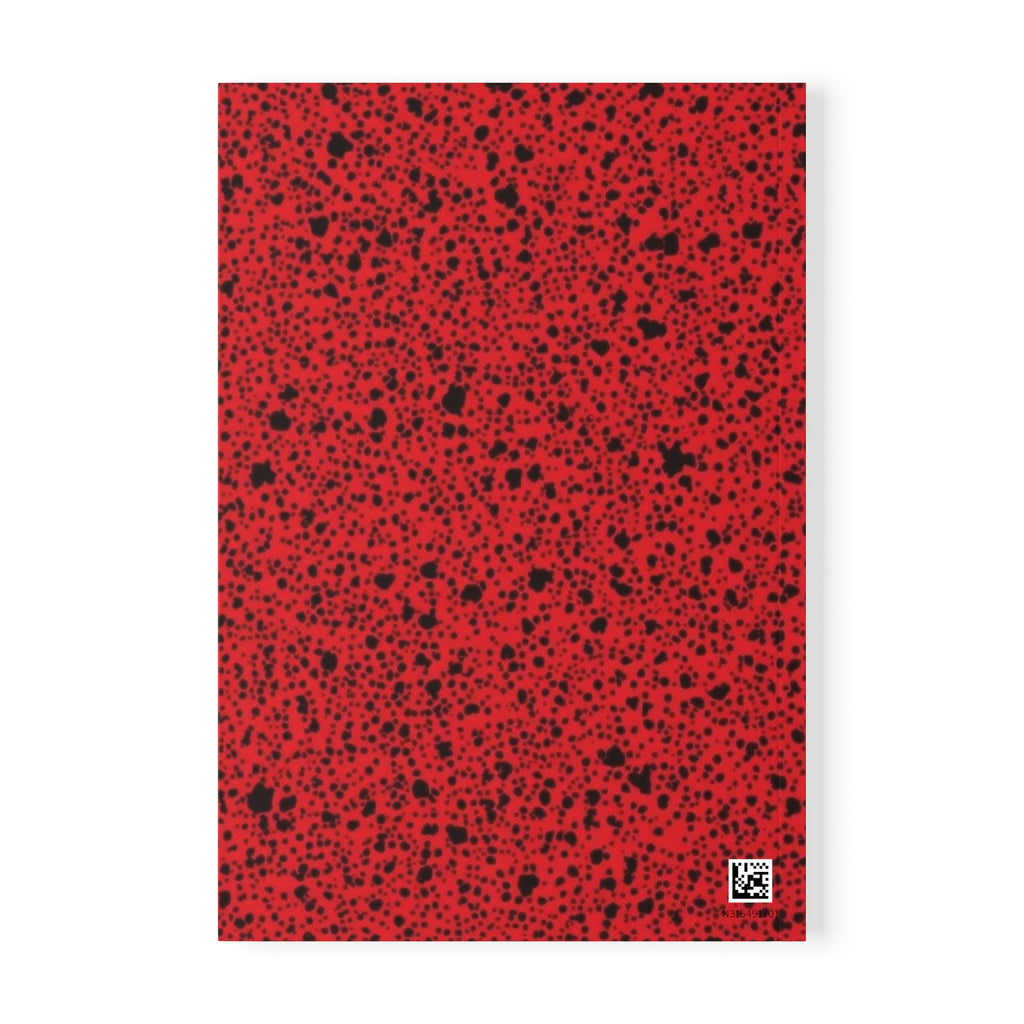 Red Speckled Spiral Notebook — A5 Softcover Journal ("SPIRAL" Cover)