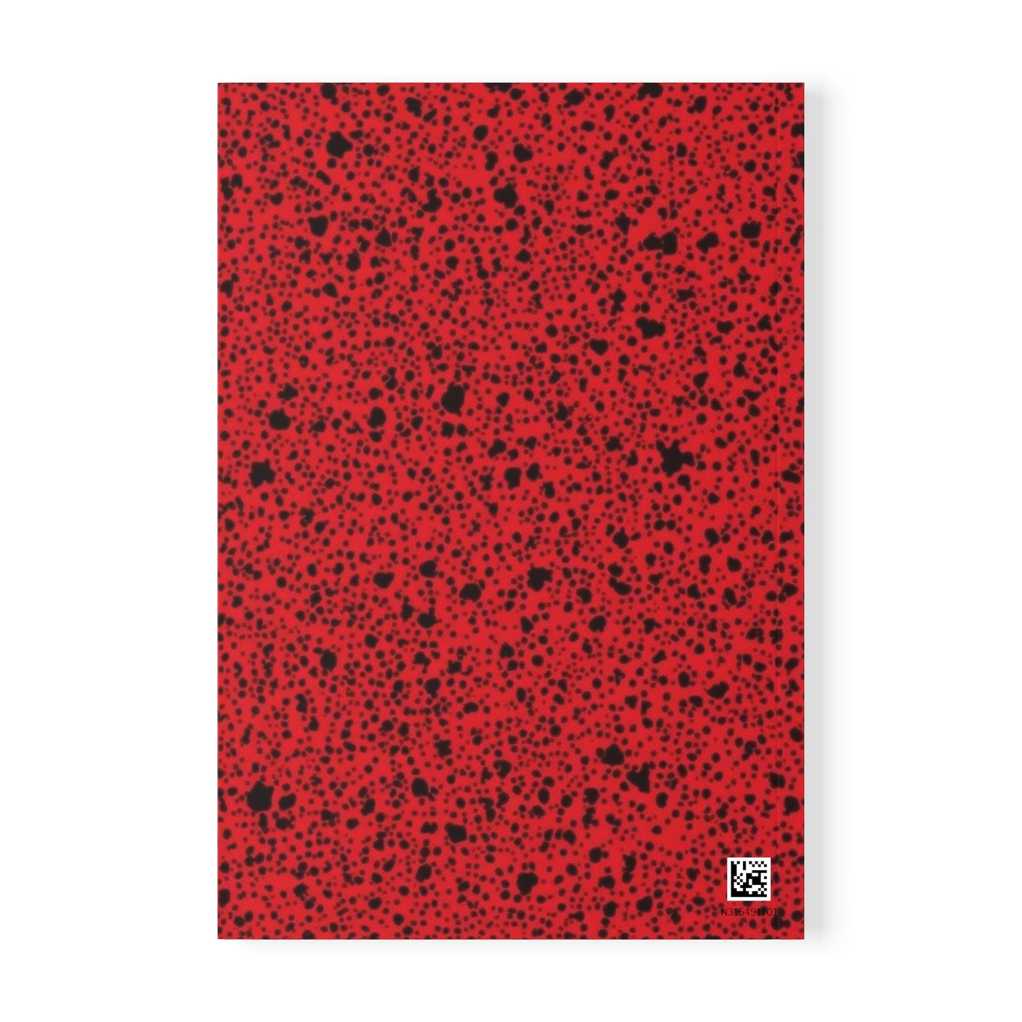 Red Speckled Spiral Notebook — A5 Softcover Journal ("SPIRAL" Cover)