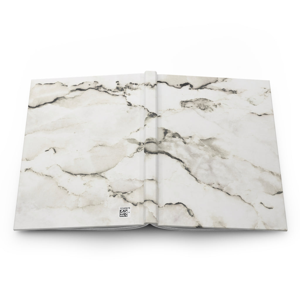 Marble Hardcover Journal — Matte White Stone Notebook