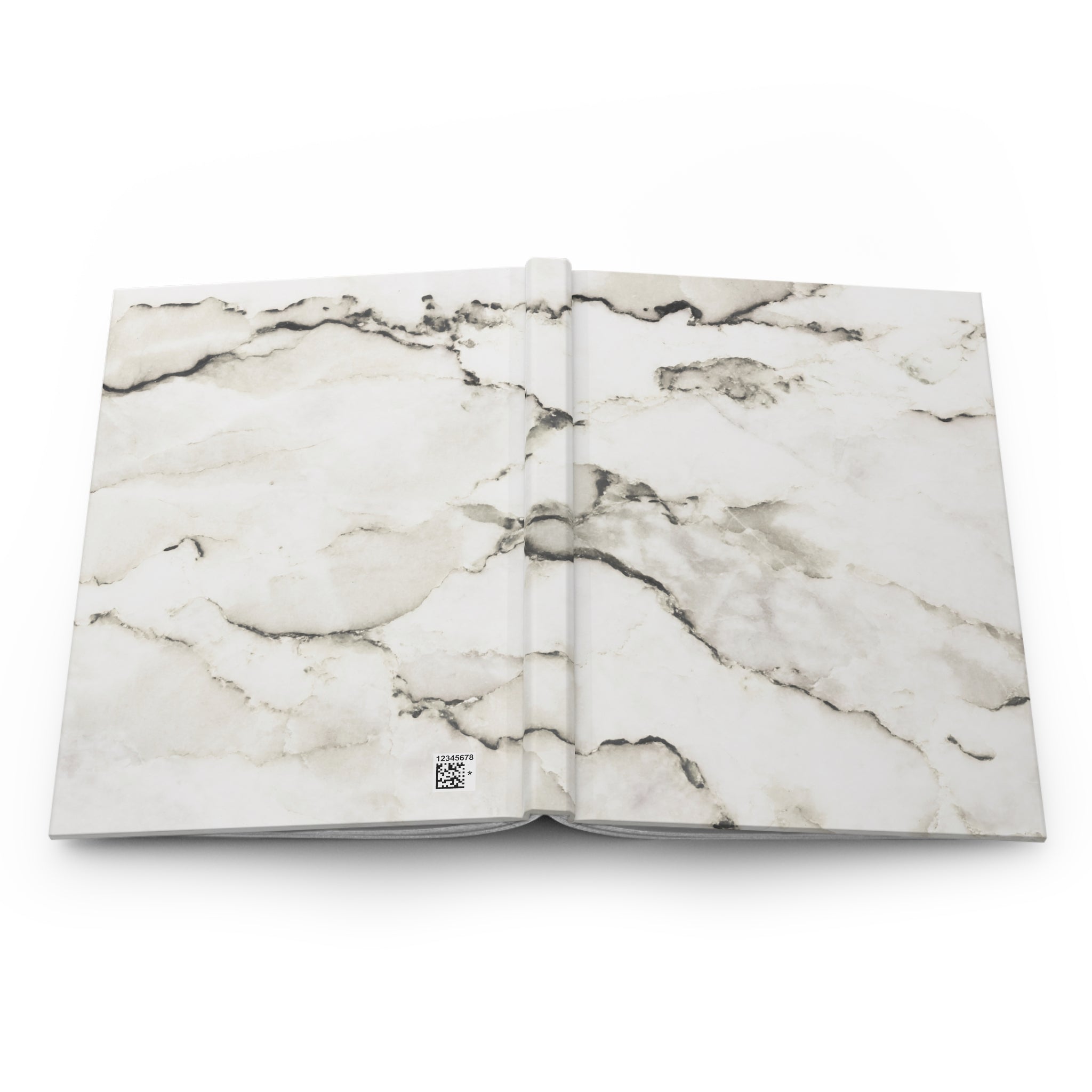 Marble Hardcover Journal — Matte White Stone Notebook