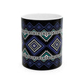 Aztec Diamond Pattern Ceramic Mug – Tribal Geometric 11oz & 15oz