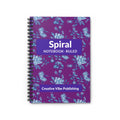 Floral Purple Spiral Notebook — Ruled Lined Journal with 'Spiral Notebook - Ruled' Cover