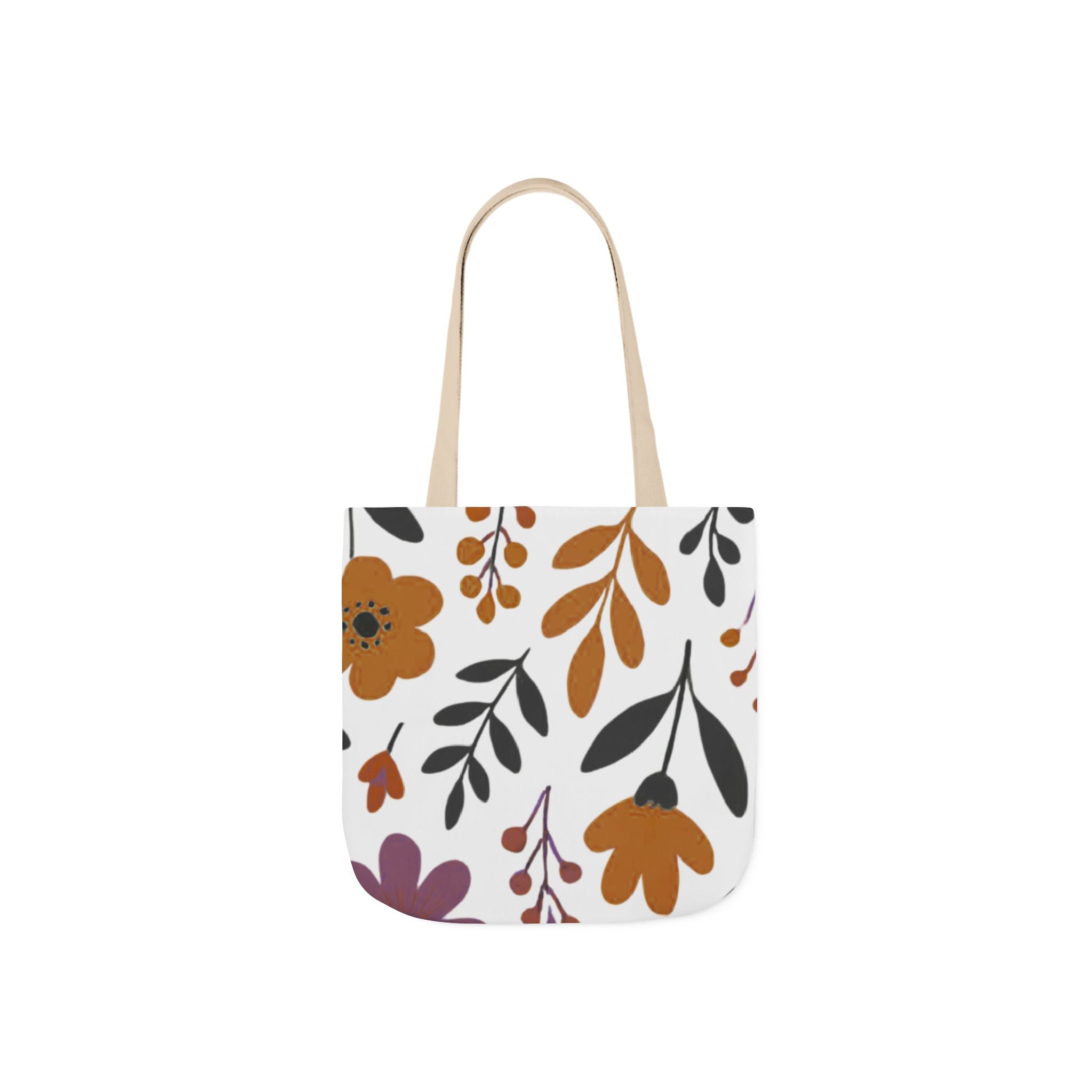Floral Canvas Tote Bag — Autumn Wildflower Print