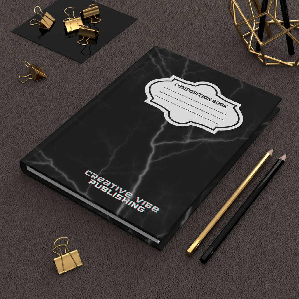 Hardcover Journal — Black Lightning Composition Book (Creative Vibe Publishing)