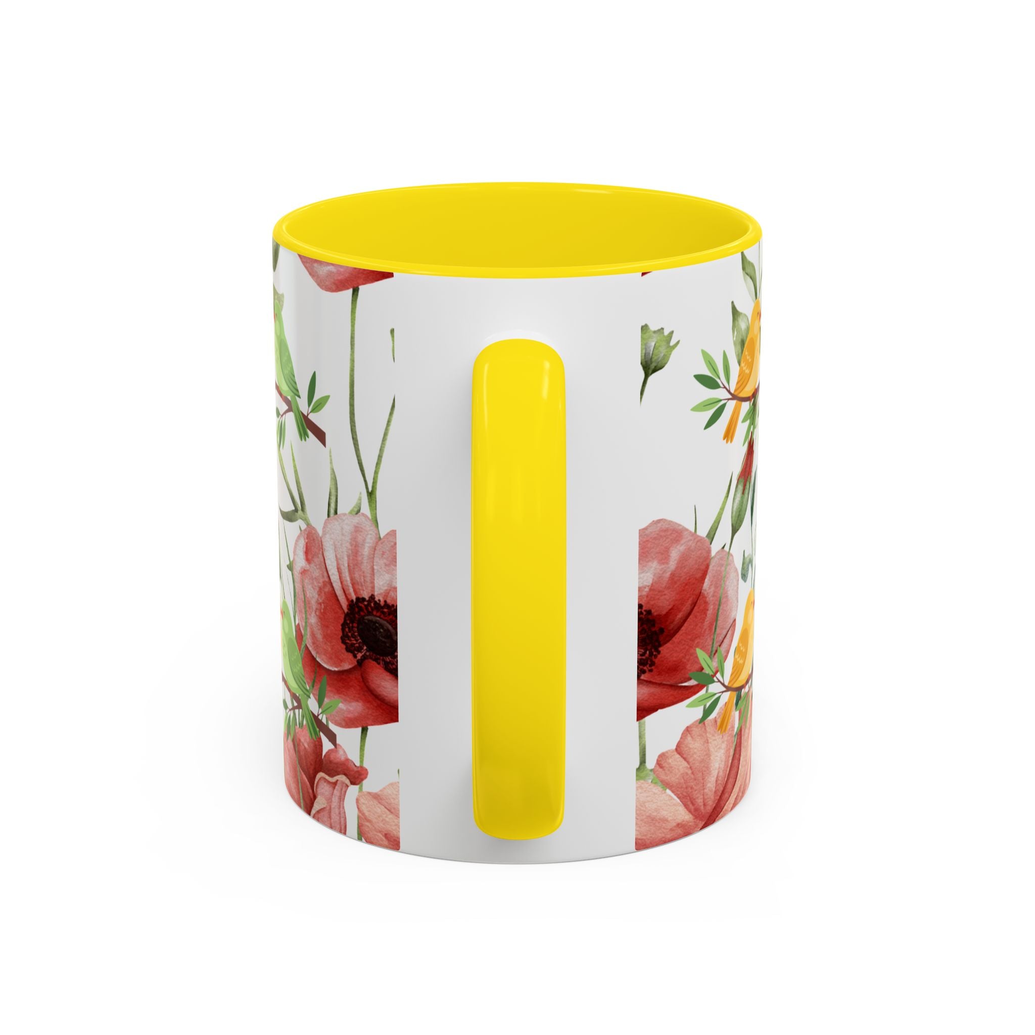 Floral Birds Accent Coffee Mug – Spring Garden 11/15oz