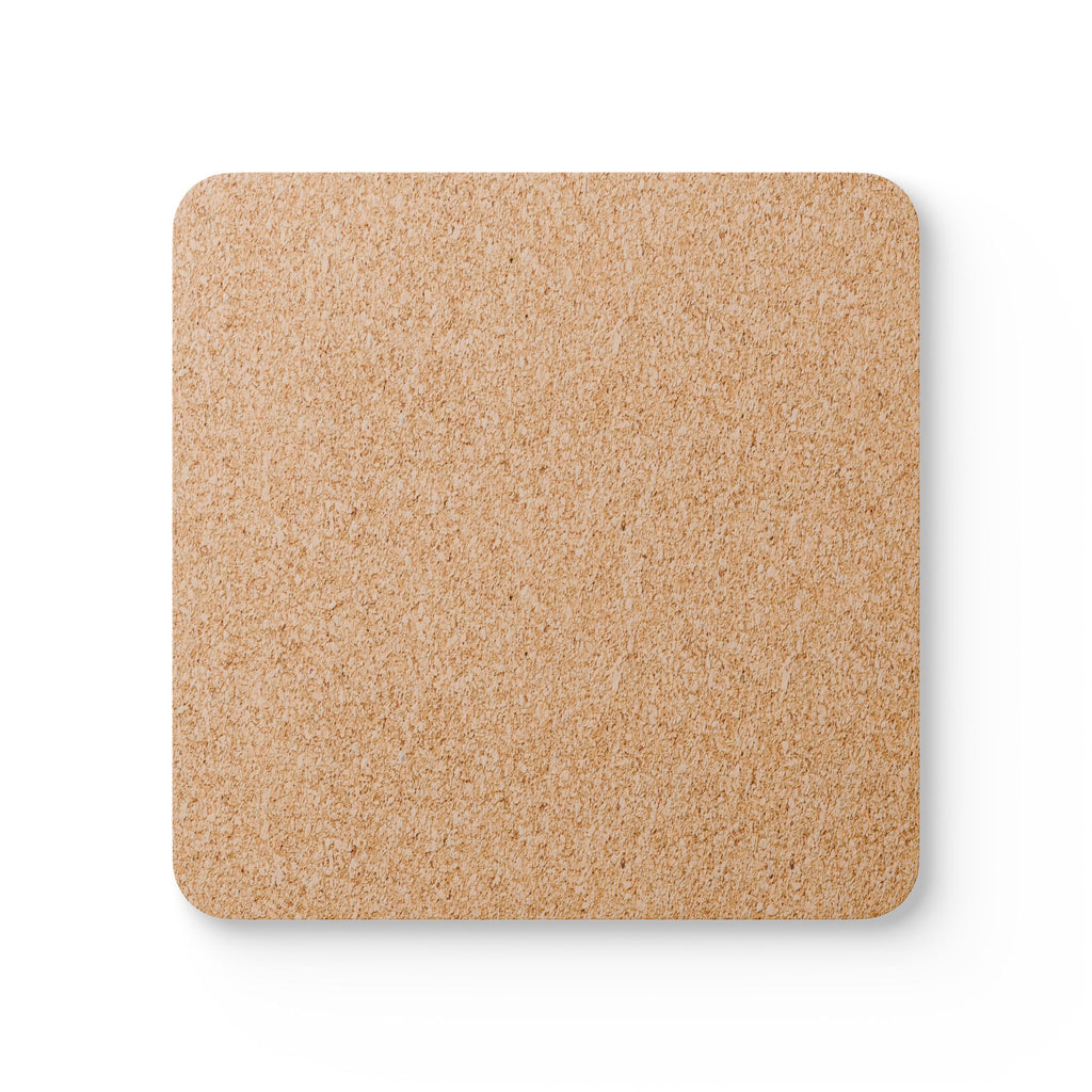 Sunflower Mandala Cork Coasters — Set of 4 Decorative Drink Coasters