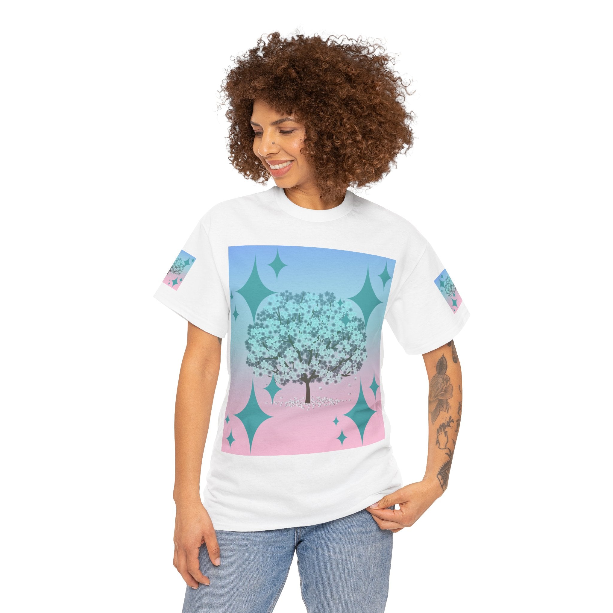 Pastel Dream Tree T-Shirt — Aesthetic Sparkle Graphic Tee