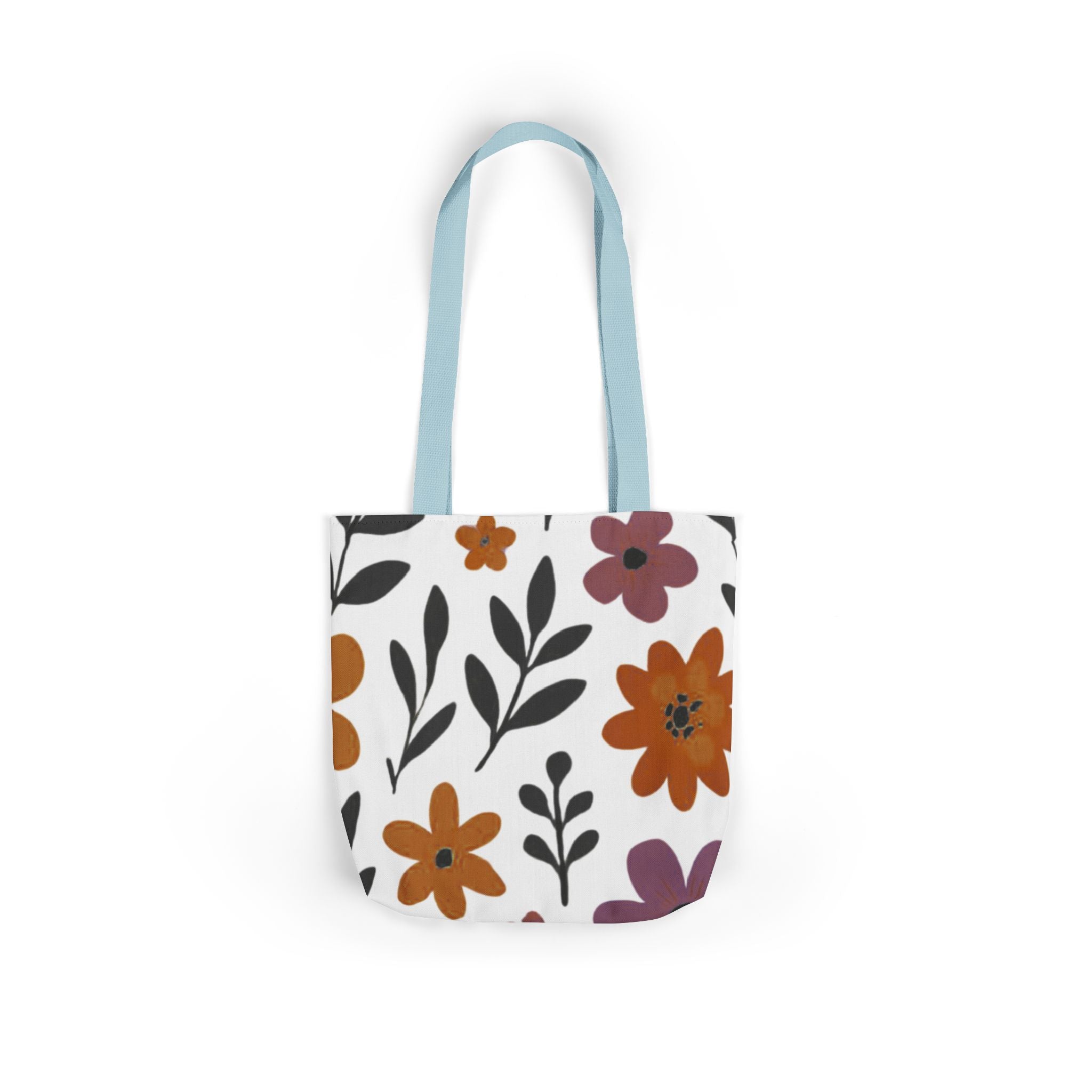 Floral Canvas Tote Bag — Autumn Wildflower Print