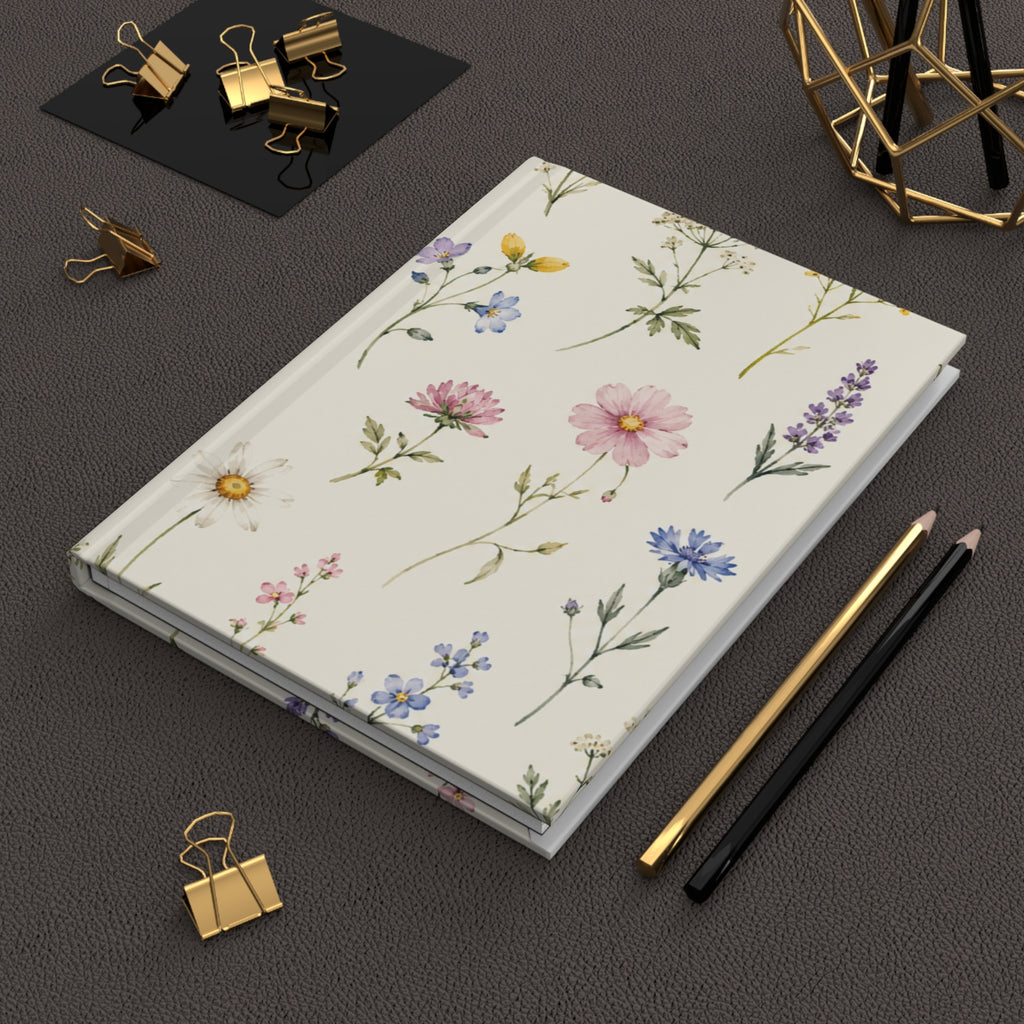 Hardcover Journal — Wildflower Botanical Notebook (Matte)