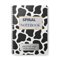 Cow Print A5 Spiral Notebook — "Spiral Notebook" Creative Vibe Journal