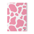 Pink Cow Print Notebook – 'Notebook' Softcover A5 Journal
