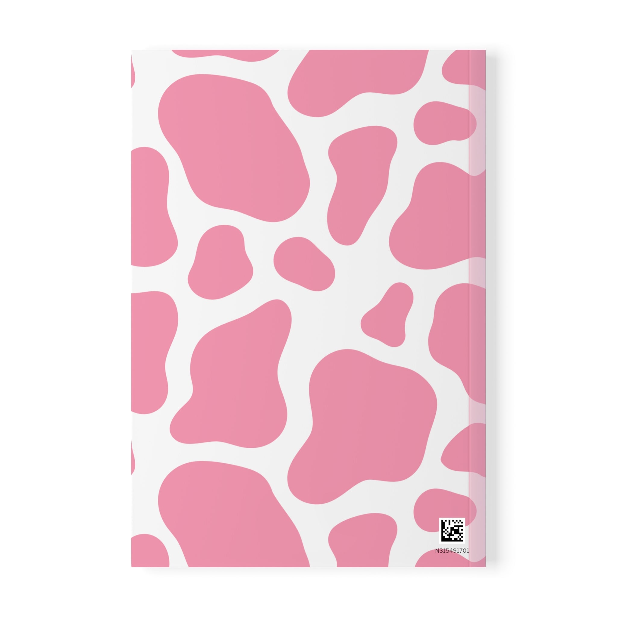 Pink Cow Print Notebook – 'Notebook' Softcover A5 Journal