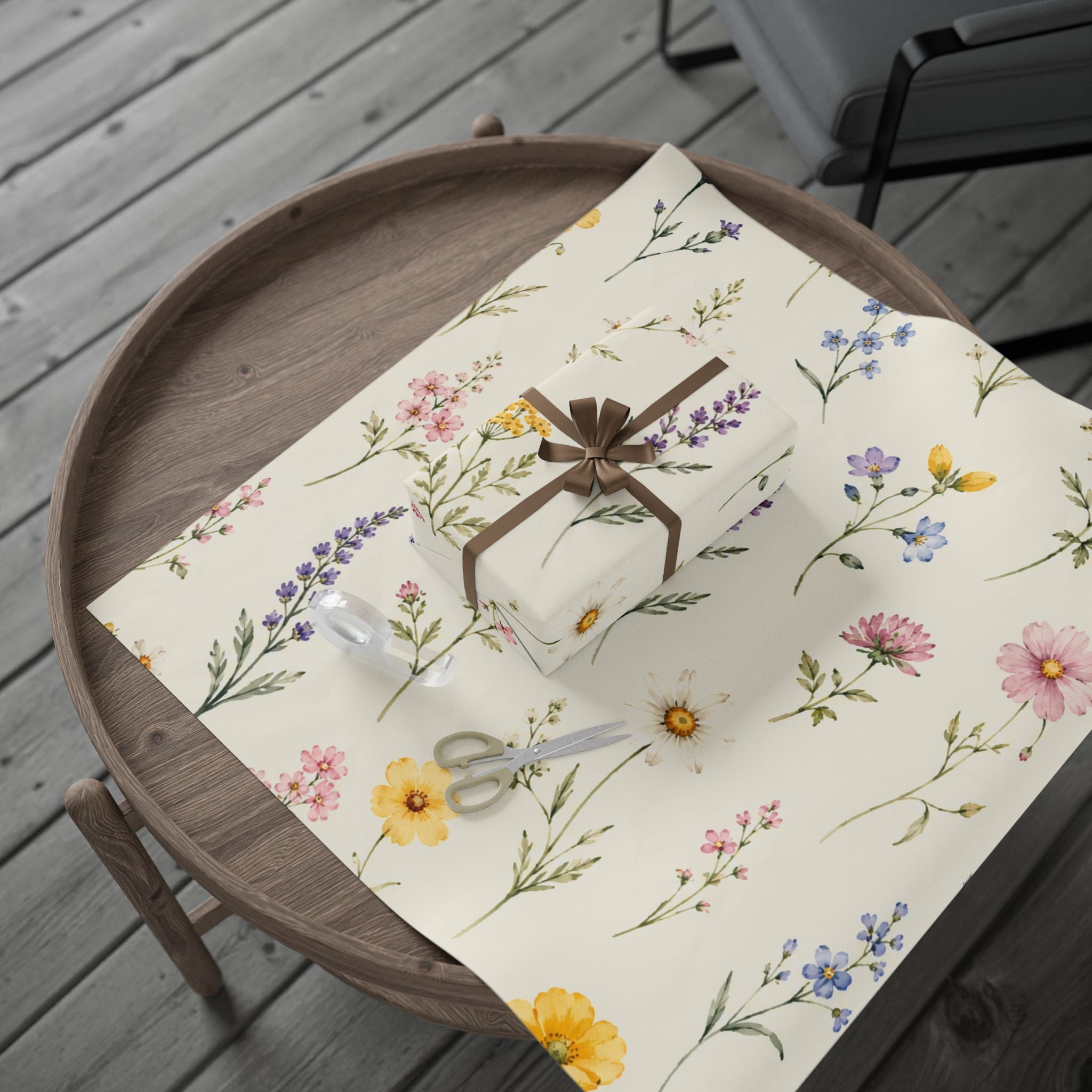 Botanical Floral Wrapping Paper Roll — Wildflower Gift Wrap