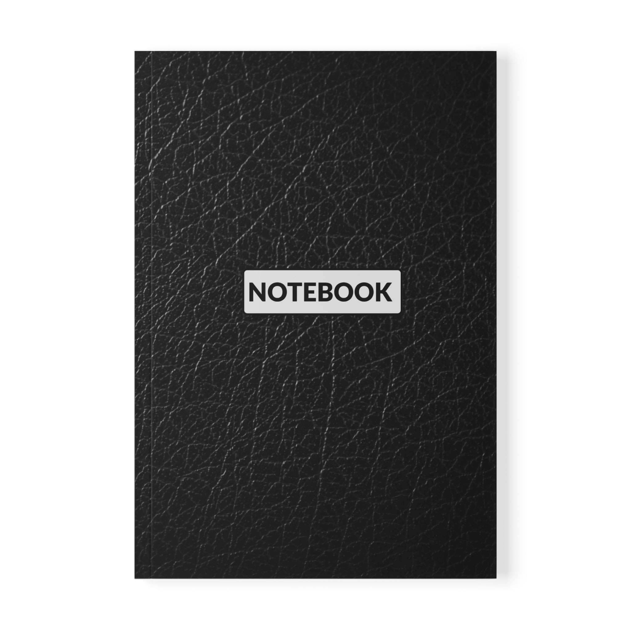 A5 Leather-Texture Notebook — "NOTEBOOK" Cover, Creative Vibe Publishing Journal