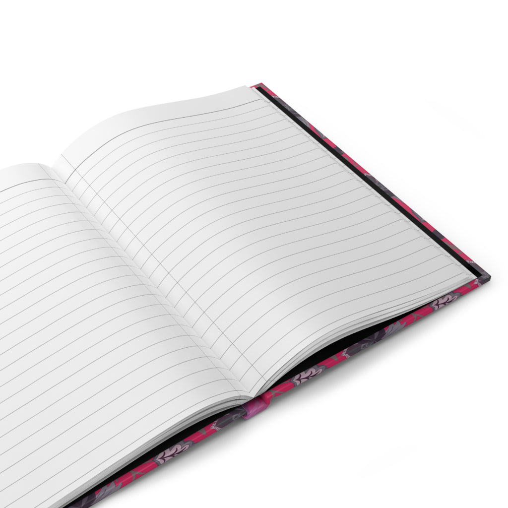 Floral Composition Hardcover Journal — Pink Vintage Notebook with 'Composition Book' Label