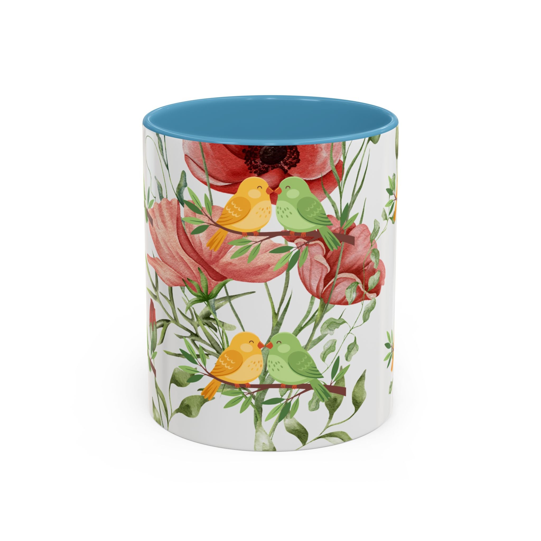 Floral Birds Accent Coffee Mug – Spring Garden 11/15oz