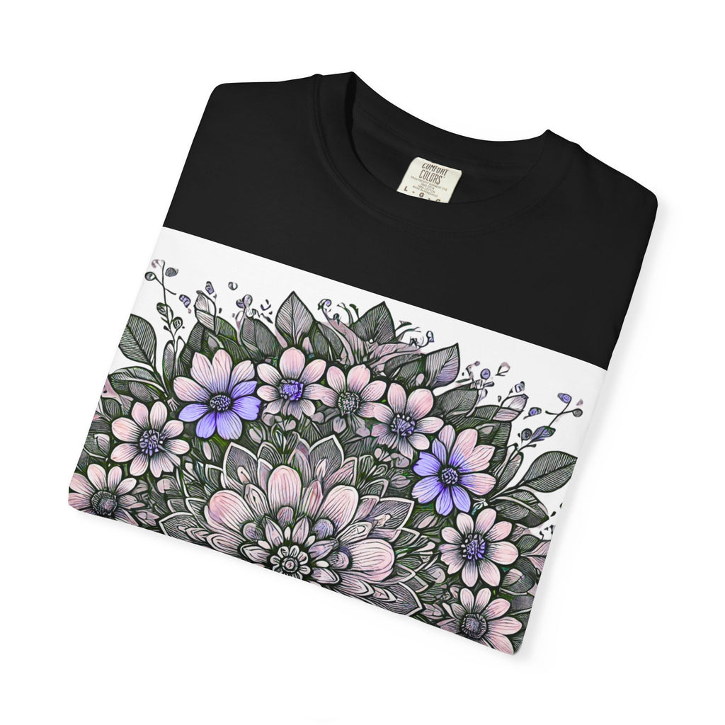 Floral Mandala T-Shirt — Pastel Garden Blossom Tee