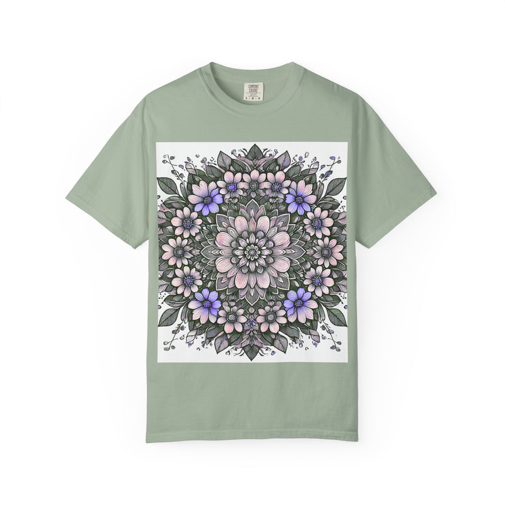 Floral Mandala T-Shirt — Pastel Garden Blossom Tee