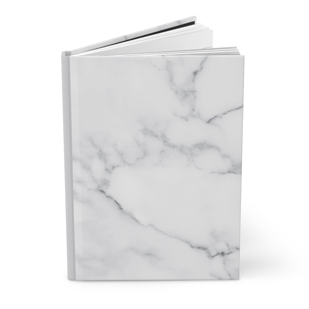 Marble Hardcover Journal — Elegant White Marble Notebook for Notes & Planning