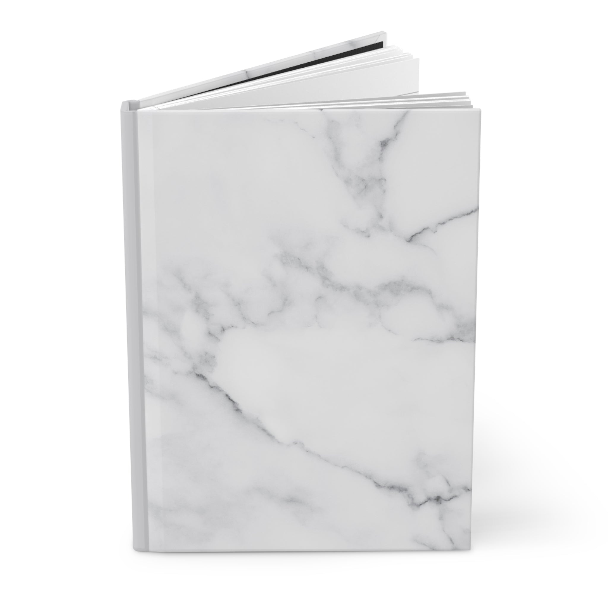 Marble Hardcover Journal — Elegant White Marble Notebook for Notes & Planning