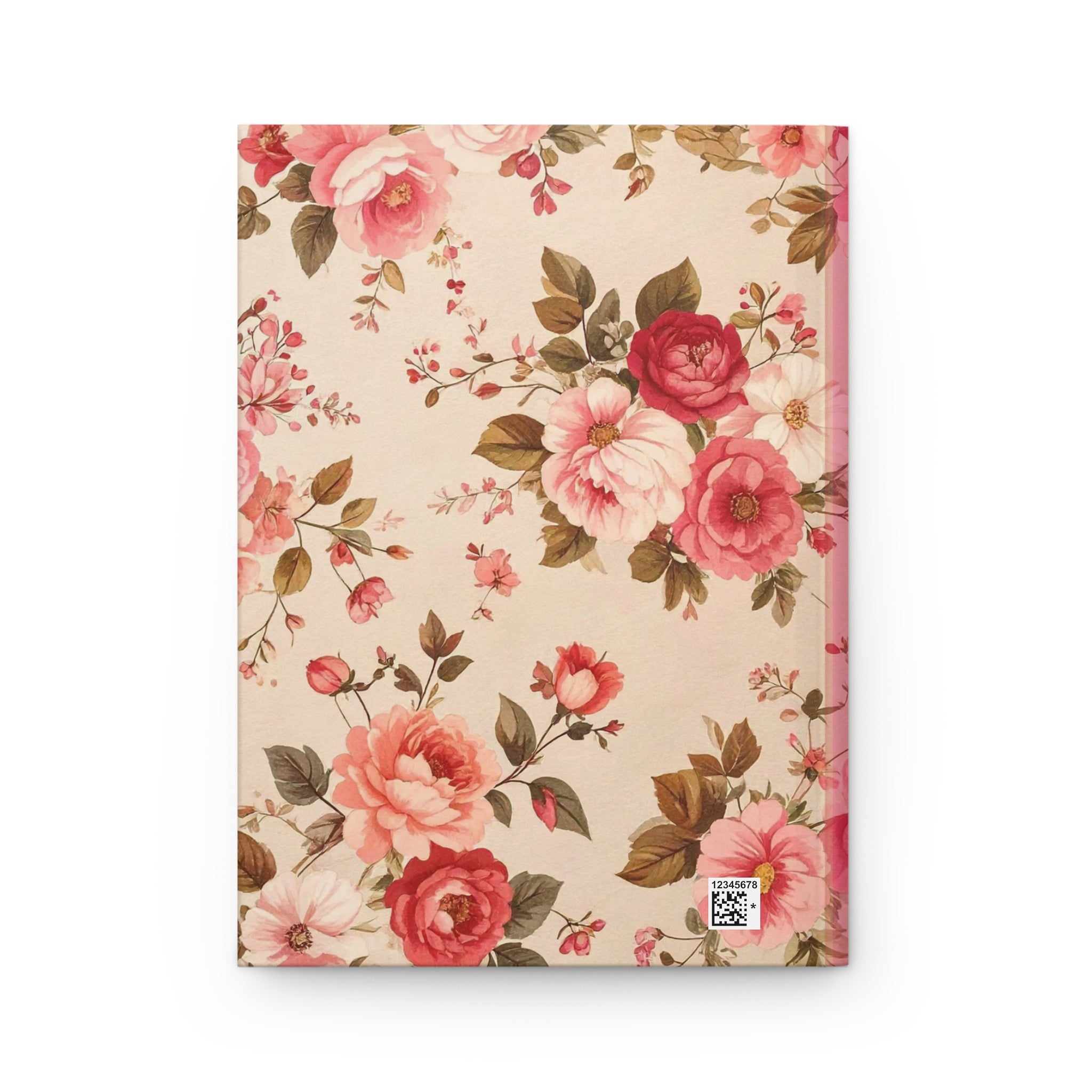 Floral Rose Hardcover Journal — Vintage Pink Notebook for Writing & Gifts
