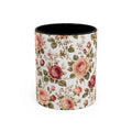 Floral Rose Accent Coffee Mug — Vintage Garden 11/15oz