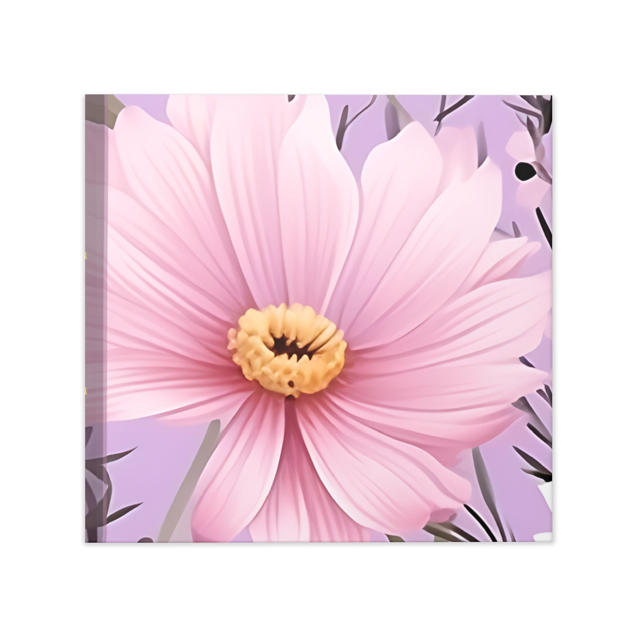Floral Hardcover Photo Book — Pink Cosmos Design, Personalized Memory Album