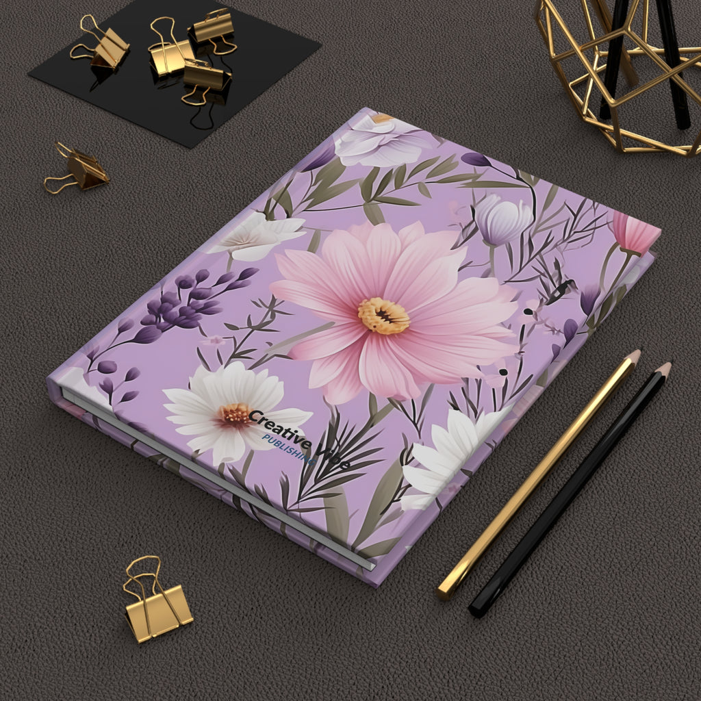 Floral Lavender Hardcover Journal – Pink Daisy Luxury Notebook for Journaling & Notes