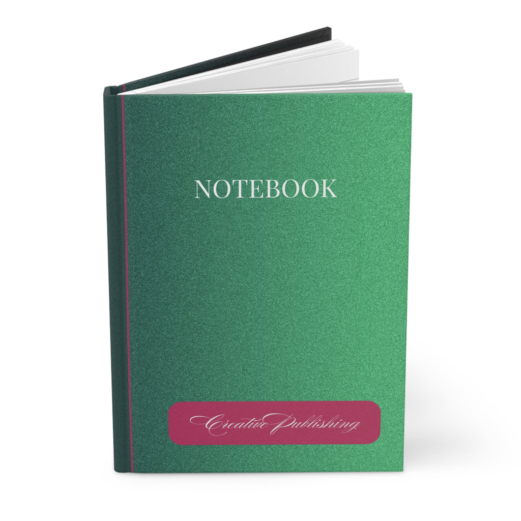 Hardcover Notebook — Green Matte "NOTEBOOK" Journal for School, Work & Gifts
