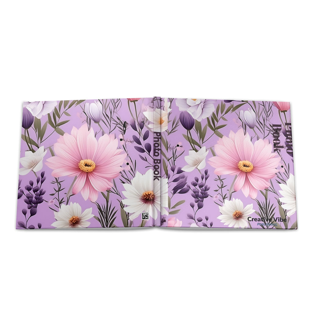 Hardcover Photo Book — Floral Lavender Memory Album