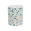 Floral Watercolor Mug – Blue & Pastel Wildflower Ceramic Coffee Cup (11oz/15oz)
